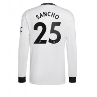 Manchester United Jadon Sancho #25 Fotballklær Bortedrakt 2022-23 Langermet